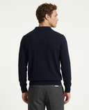 NAVY POLO SWEATER