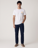 WHITE ORANGE THE GENT T-SHIRT