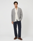 LIGHT GREY CARDIGAN WAFFLE
