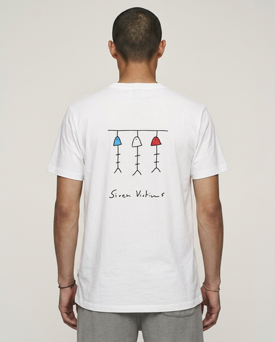 WHITE RED SIREN VICTIMS T-SHIRT
