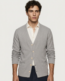 LIGHT GREY CARDIGAN WAFFLE