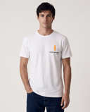 WHITE ORANGE THE GENT T-SHIRT