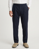 NAVY WOOL JOGGER LONG