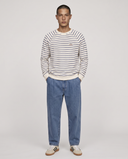 OFF-WHITE/ROYAL BLUE BORN IN THE SOUTH RELAX SWEATSHIRT