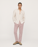 OFFWHITE/BURGUNDY STRIPES JOGGER LONG