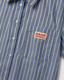 BLUE STRIPES FEM CROPPED SHIRT