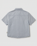 LIGHT BLUE STRIPES CROPPED FEM SHIRT