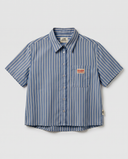 BLUE STRIPES FEM CROPPED SHIRT