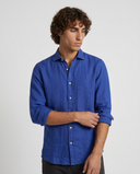 INDIGO BLUE SPORT LINEN SHIRT