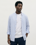 LIGHT BLUE STRIPES MAO SHIRT