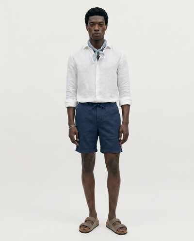 WHITE SPORT LINEN SHIRT