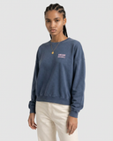 WASHED NAVY BONJOUR MADEMOISELLE FEM SWEATSHIRT