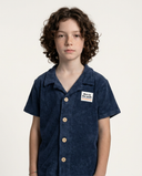DARK NAVY BORN IN THE SOUTH KIDS TOWEL SHIRT