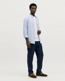 LIGHT BLUE STRIPES MAO SHIRT