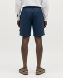 NAVY JOGGER LINEN SHORTS