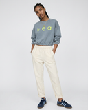 LIGHT GREY/YELLOW SEA FEM SWEATSHIRT