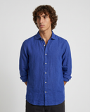 INDIGO BLUE SPORT LINEN SHIRT