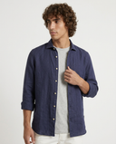 DEEP BLUE SPORT LINEN SHIRT