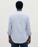 LIGHT BLUE STRIPES MAO SHIRT