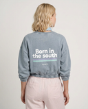 LIGHT GREY BORN IN THE SOUTH FEM SWEATSHIRT