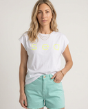 WHITE/YELLOW SEA SOLEIL T-SHIRT