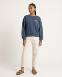 WASHED NAVY BONJOUR MADEMOISELLE FEM SWEATSHIRT