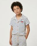 OFFWHITE/ROYAL SAMMY KIDS TOWEL SHIRT