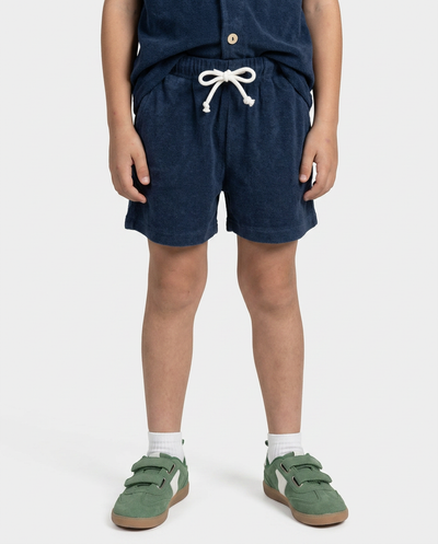 NAVY PETIT MONSIEUR KIDS TOWEL SHORT