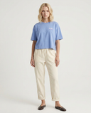 TWILIGHT BLUE PINK BORN IN THE SOUTH CROPPED  FEM T-SHIRT