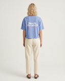 TWILIGHT BLUE PINK BORN IN THE SOUTH CROPPED  FEM T-SHIRT