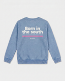 TWILIGHT BLUE BORN IN THE SOUTH PINK KIDS SWEATSHIRT