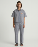 BLUE STRIPES FEM CROPPED SHIRT