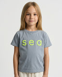 LIGHT GREY YELLOW SEA KIDS T-SHIRT