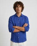 INDIGO BLUE SPORT LINEN SHIRT