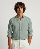 DEEP SAGE SPORT LINEN SHIRT