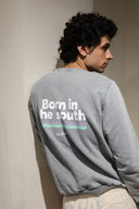 LIGHT GREY BORN IN THE SOUTH SUMMER SWEATSHIRT