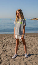 LIGHT GREY/YELLOW SEA KIDS T-SHIRT