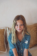 DEEP BLUE BORN IN THE SOUTH KIDS TOWEL SHIRT