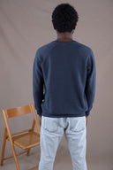 NAVY WAFFLE SWEATSHIRT