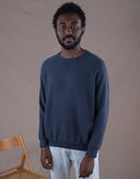 NAVY WAFFLE SWEATSHIRT