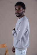 LIGHT GREY WAFFLE SWEATSHIRT