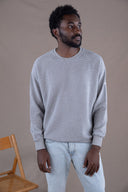 LIGHT GREY WAFFLE SWEATSHIRT