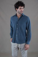 DUSKY BLUE CORDUROY SPORT SHIRT