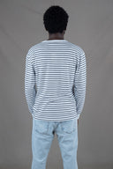 WHITE/NAVY LA CÔTE LONG SLEEVES T-SHIRT