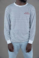 WHITE/NAVY LA CÔTE LONG SLEEVES T-SHIRT