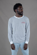 WHITE/NAVY LA CÔTE LONG SLEEVES T-SHIRT