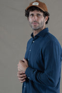 NAVY BRUSHED TWILL SHIRT