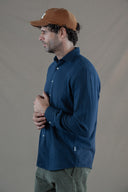 NAVY BRUSHED TWILL SHIRT