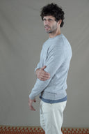 LIGHT GREY LAMBSWOOL SWEATER