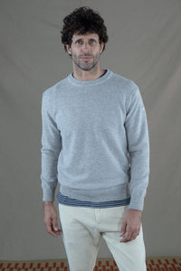 LIGHT GREY LAMBSWOOL SWEATER
